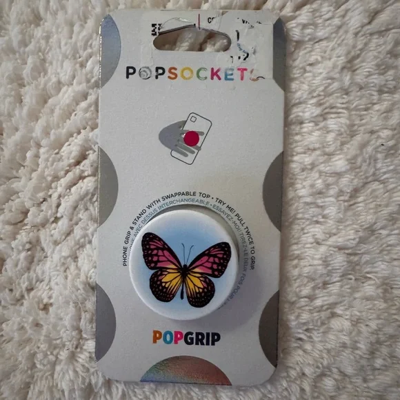 PopSockets PopGrip Butterfly Swappable Phone Grip Stand