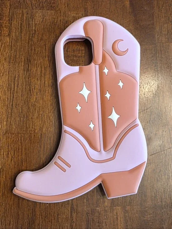 iphone 14 pro max case cowboy boot rubber cover