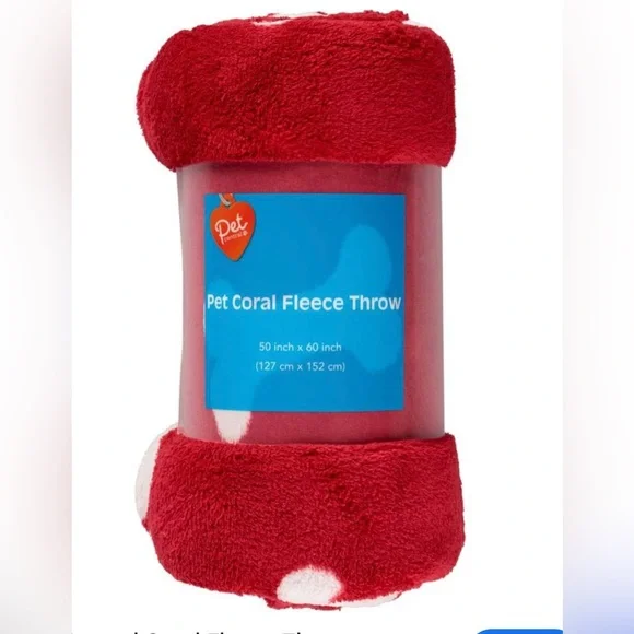 NEW! Pet Central Coral Fleece Throw, 50