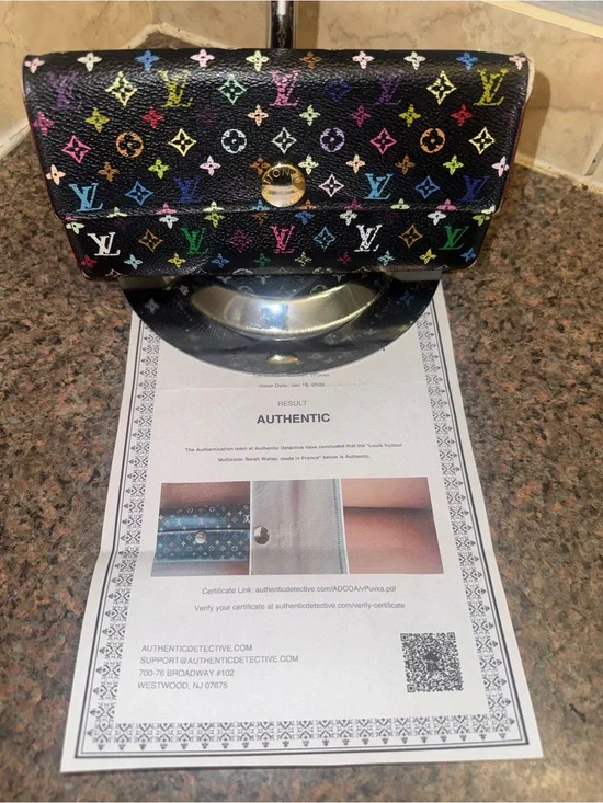 Louis Vuitton Black Murakami long Wallet with COA