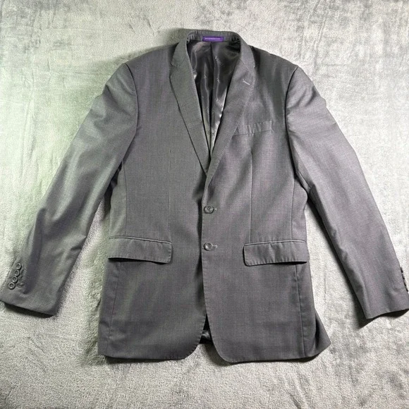 Vinci Blazer 42L Gray Modern Fit Sport Coat Designed in Italy