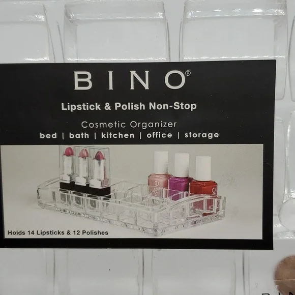 Bino lipstick Junkie 24 Compartment Acrylic Lipstick Polish Organizer Trinkets