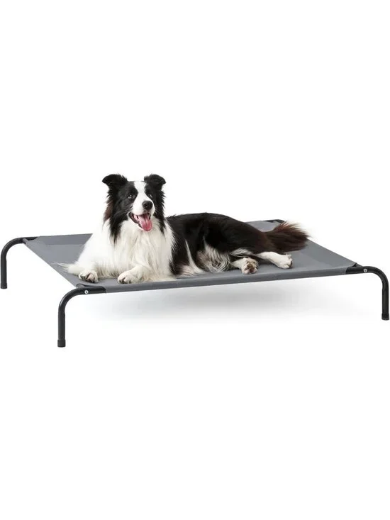 Elevated Cooling Dog Bed for Large Dogs - Portable Indoor/Outdoor Cot, 48