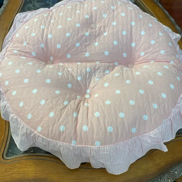 Cute pink and white poke a dot dog bed