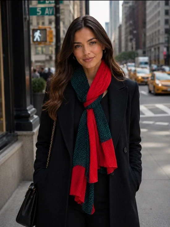 # SILK TWO TONE SCARF