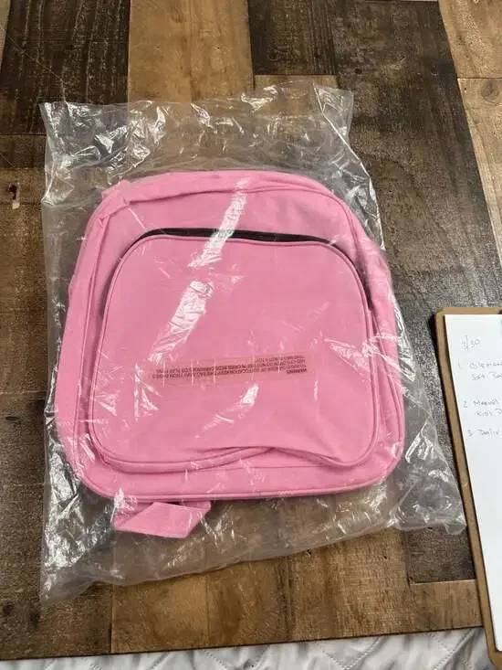 Small Kids Pink School Backpack with Front‎ Pocket