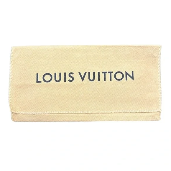 Louis Vuitton Wallet Dust Cover Beige Storage Sleeve