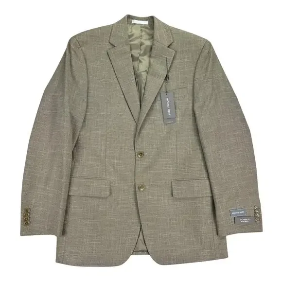 Michael Kors Mens Kent Classic Fit Stretch Sport Coat Tan 38R