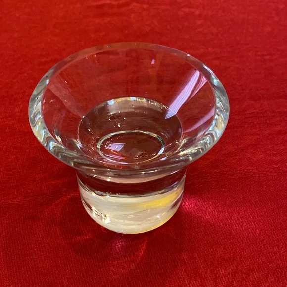 Crate&Barrel glass candle holder
