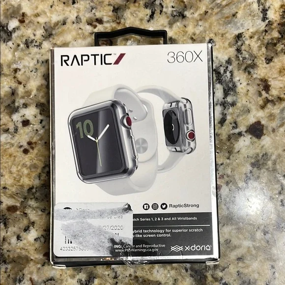 Raptic 360X Clear Protective Case for Smartwatch - White NIB