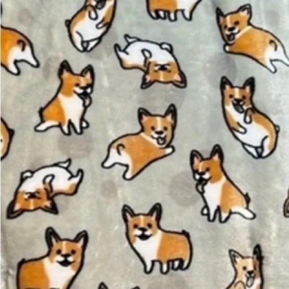 PETS - Pickle & Dot - ‘Corgi’ 60 x 70” plush throw. NWT. Firm! Last one!