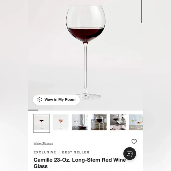 Crate&Barrel Camille Wine Glasses