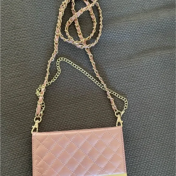 Quilted Pink Crossbody phone case wallet