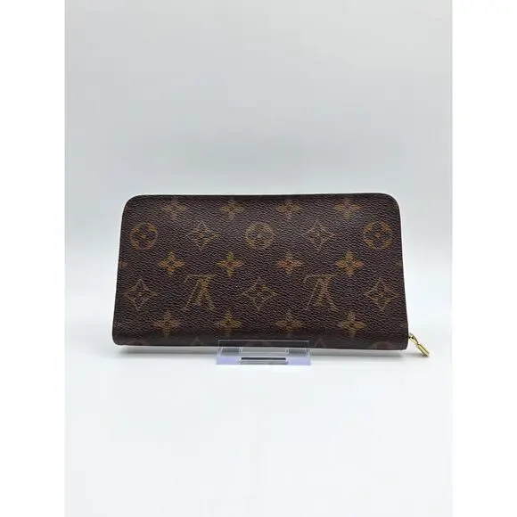 Vintage Louis Vuitton Monogram Zippy Wallet Brown Canvas Zip Around Long Wallet