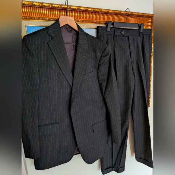 Brooks Brothers Charcoal Pinstripe Full Suit