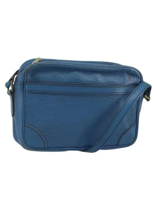 Authentic LOUIS VUITTON Epi Trocadero 23 Shoulder Bag Blue M52305 LV