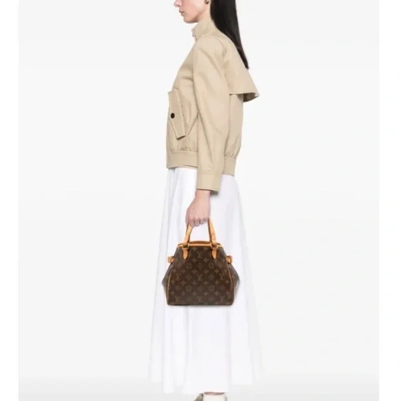 Louis Vuitton 2005 Batignolles Vertical Pm Brown Monogram Bag w/ Strap