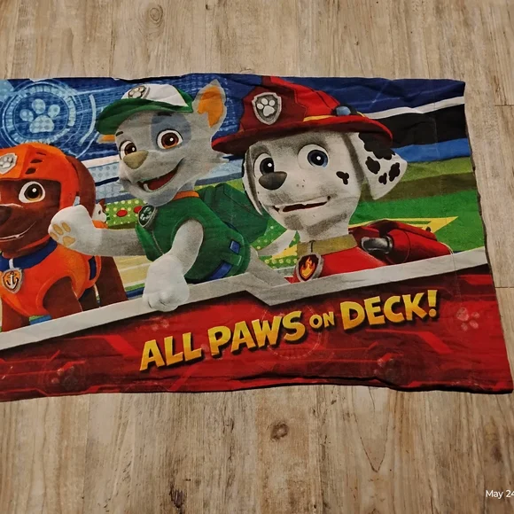Paw Patrol Dog Pillow Case- Red and Blue