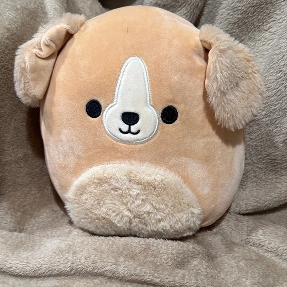 Squishmallows Brown and Cream Dog Plush NWOT