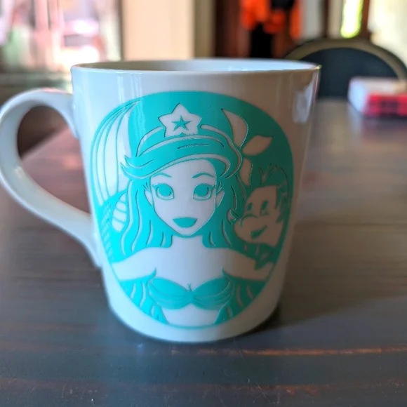 Crate&Barrel Ariel and Flounder mug