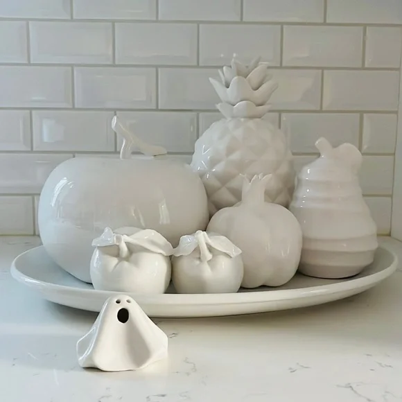 Crate&Barrel Small LED Ceramic Ghost