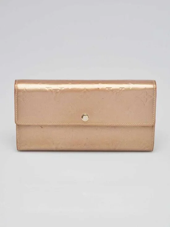 Louis Vuitton Gold Monogram Vernis Sarah Wallet