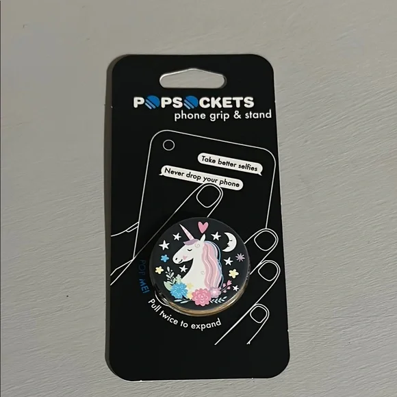 PopSocket Unicorn Phone Grip & Stand - Black