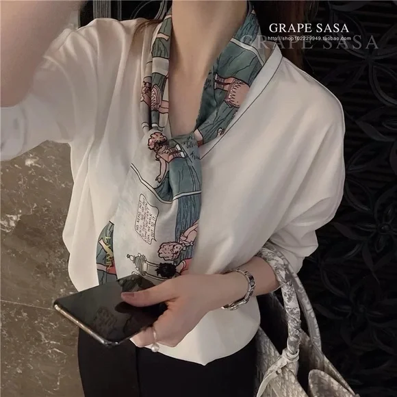 Women 100% Silk print Effervescent Silk Scarf