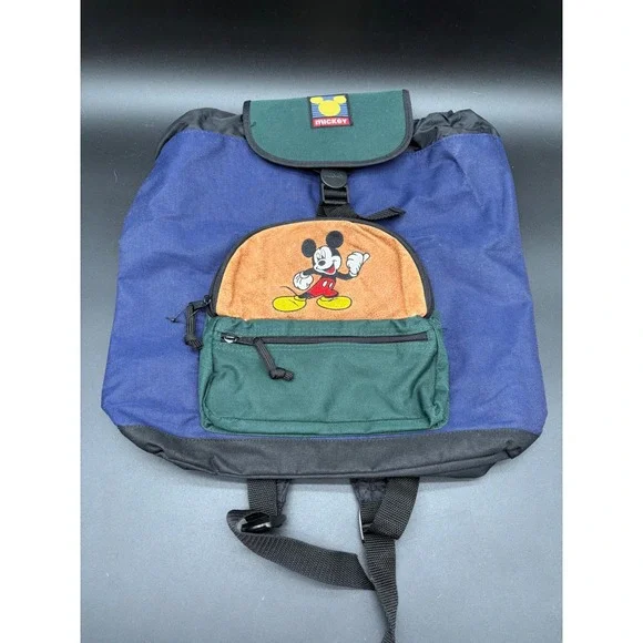 Mickey Unlimited Backpack Blue Green Orange Mickey Mouse‎ Graphic Drawstring Bag