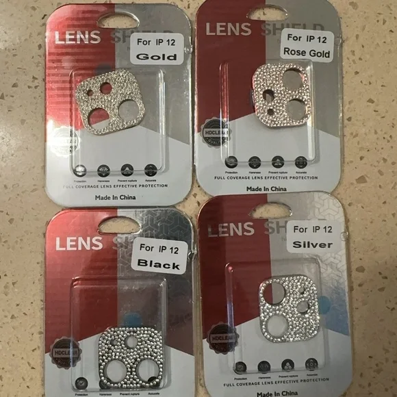 1 Pc Bling Crystal Camera Lens Protector Compatible For iPhone 12
