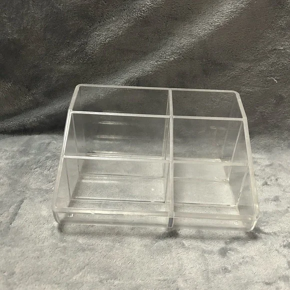 Clear Plastic Vanity Makeup Organizer brush holder