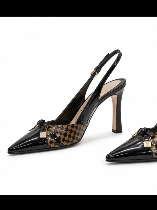 Louis Vuitton Black and Brown Heels