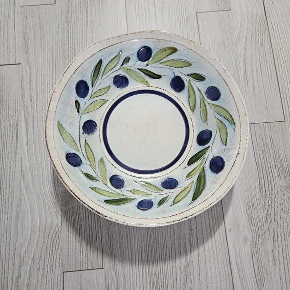 Crate & Barrel Gianna Pasta/Soup Bowl Retired Pattern Earthenware Rare Italy 9