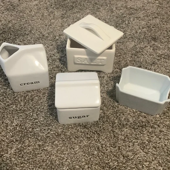 Crate & Barrel set kitchen coffee set