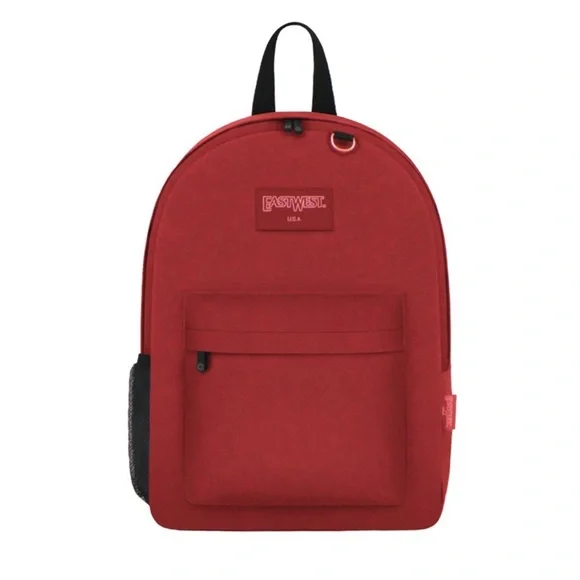 EASTWEST Red simple student school backpack NWT