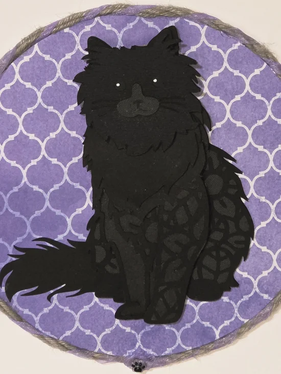 3D Layered BLACK Cat Wall Plaque (Includes 50% Donation)