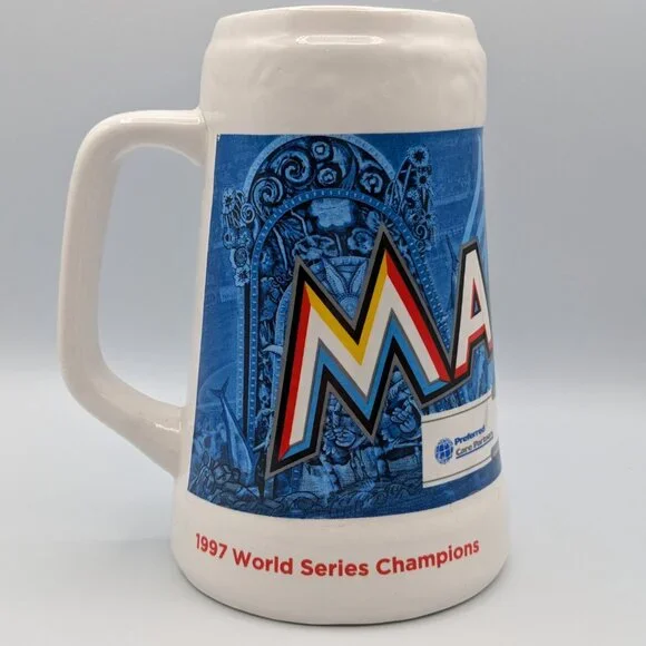 Miami Marlins MLB Promotional Beer Stein, World Series, 7 Inches Tall