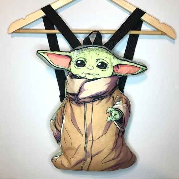 Star Wars Baby Yoda Plush Zip Backpack Kids Bag Boys Or Girls