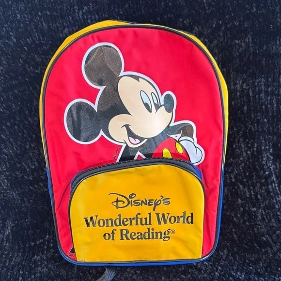 Disney Mickey Mouse Red and Yellow Kids Backpack