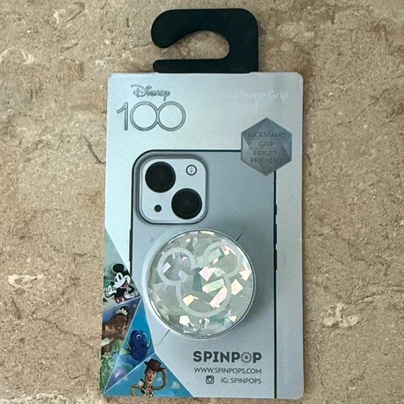 Disney SpinPop Phone Grip - Iridescent Silver