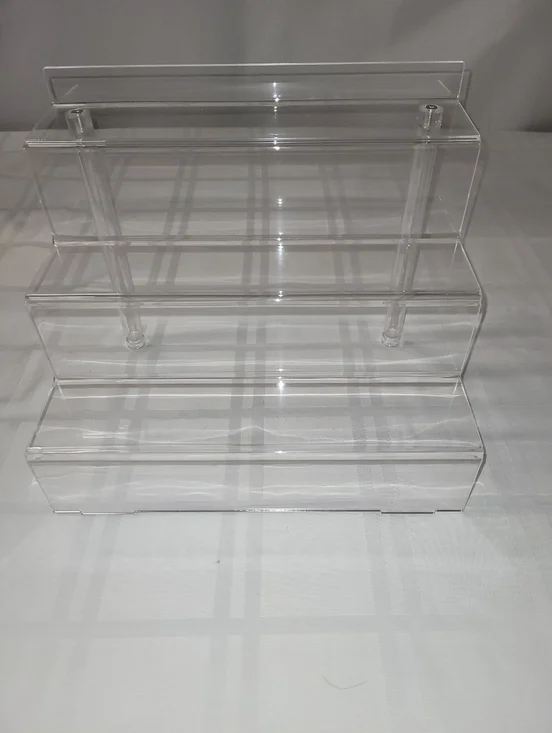 Clear Acrylic 3-Tier Step Organizer - Home Storage & Organization