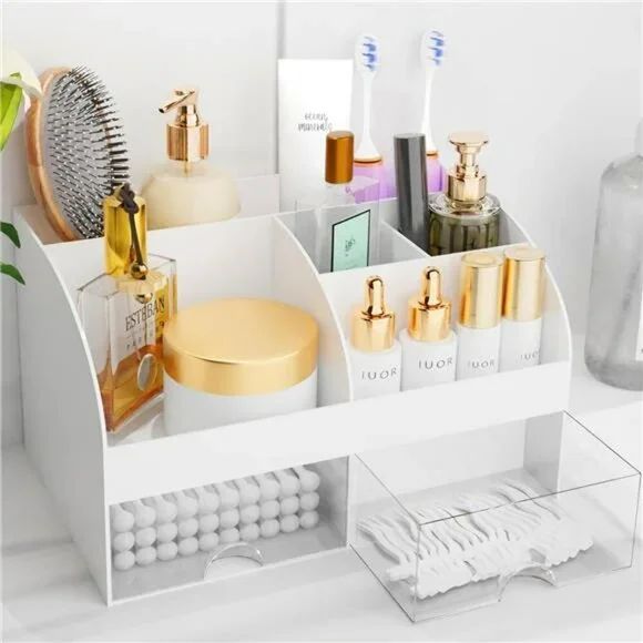 Makeup Organizer with Drawers Vanity Skincare Storage Cosmetic Holder Box