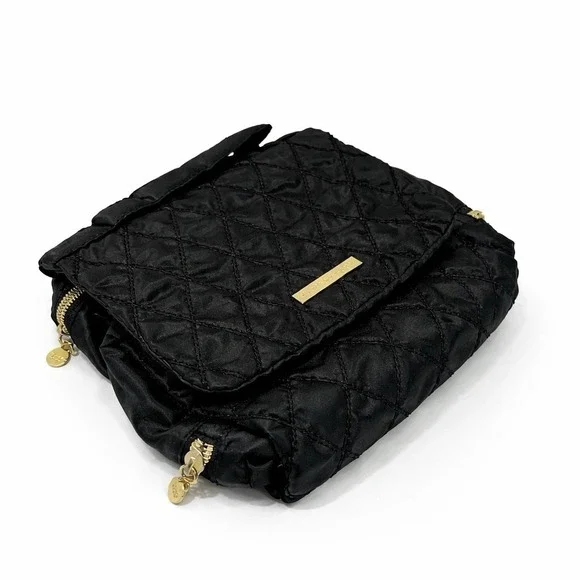 Victoria's Secret Black Quilted Travel Organizer Fold Out Cosmetic Hanging Case