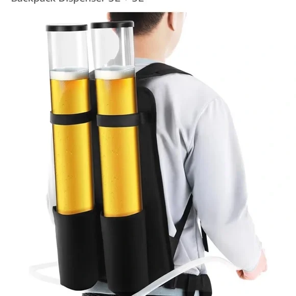 NEW Dual Tank Barrel Backpack Drink Dispenser
