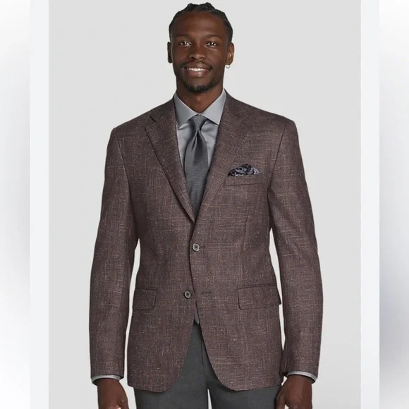 Joseph Abboud Slim Fit Wool Blend Sport Coat Purple Large