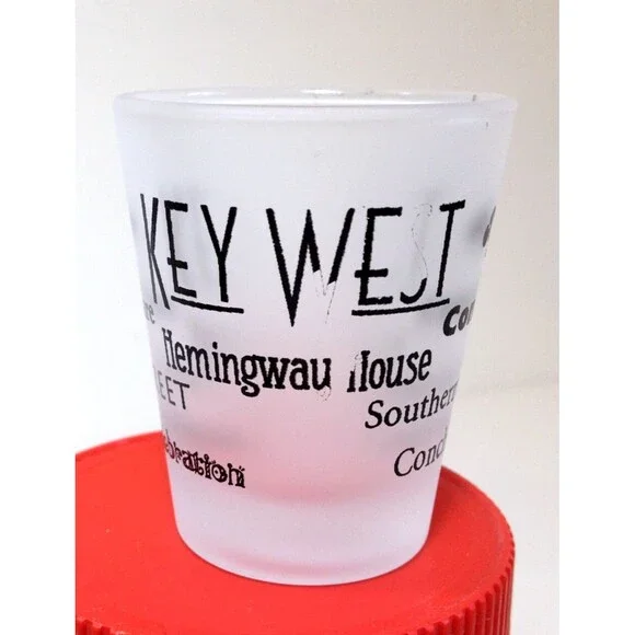 Vintage Souvenir Key West Shot Glass Hemington House Southernmost Point Whiskey