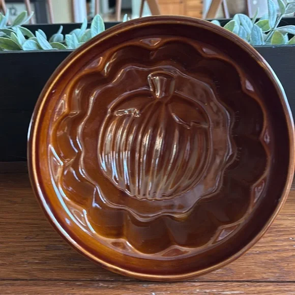 Crate & Barrel Ceramic Pumpkin Bowl Mold