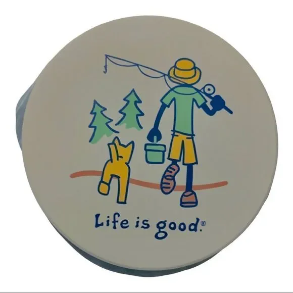 Life Is Good Set of Four Ceramic Coasters