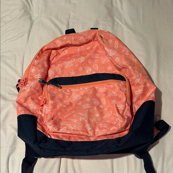 Roxy little mermaid Pattern Backpack with Navy Accents