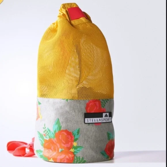 Adidas Stella McCartney Sport Seasack Bag backpack gym bag tote new sack floral